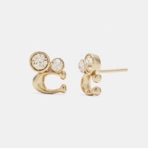 Signature C Crystal Cluster studs earrings